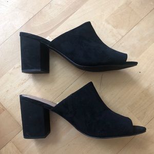 A New Day black mule sandal block heels. Size 11